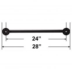 Harney Hardware Bathroom Grab Bar, Contemporary, Round Escutcheon, 24 In. X 1 1/4 In. Bathroom Grab Bars