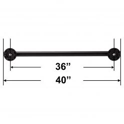 Harney Hardware Bathroom Grab Bar, Contemporary, Round Escutcheon, 36 In. X 1 1/4 In. Bathroom Grab Bars