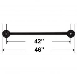 Harney Hardware Bathroom Grab Bars Bathroom Grab Bar, Contemporary, Round Escutcheon, 42 In. X 1 1/4 In.