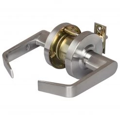 Harney Hardware Commercial Door Lever Set Storeroom / Keyed Function, UL Fire Rated, ANSI 2, Vigilant Collection Commercial Door Hardware