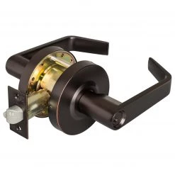 Harney Hardware Commercial Door Lever Set Keyed / Entry Function, UL Fire Rated, ANSI 2, Vigilant Collection