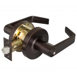 Harney Hardware Commercial Door Lever Set Storeroom / Keyed Function, UL Fire Rated, ANSI 2, Vigilant Collection