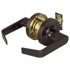 Harney Hardware Commercial Door Lever Set Storeroom / Keyed Function, UL Fire Rated, ANSI 2, Vigilant Collection