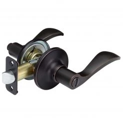 Harney Hardware Residential Door Locks Door Lever Set Bed / Bath / Privacy Function Dakota Collection