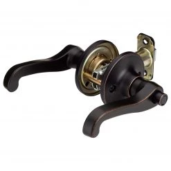 Harney Hardware Residential Door Locks Door Lever Set Bed / Bath / Privacy Function Sage Collection