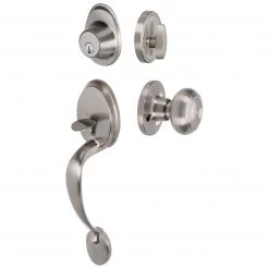 Harney Hardware Residential Door Locks Front Door Handleset With Interior Door Knob Contemporary Style Callista Collection
