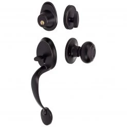 Harney Hardware Residential Door Locks Front Door Handleset With Interior Door Knob Contemporary Style Callista Collection