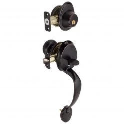 Harney Hardware Residential Door Locks Front Door Handleset With Interior Door Knob Contemporary Style Callista Collection