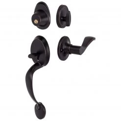 Harney Hardware Front Door Handleset With Interior Right Handed Lever Dakota Collection