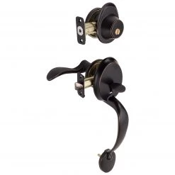 Harney Hardware Front Door Handleset With Interior Right Handed Lever Dakota Collection