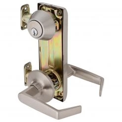 Harney Hardware Interconnected Door Lock Reversible Passage Lever, UL Fire Rated, ANSI 2, Largo Collection Residential Door Locks