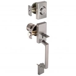 Harney Hardware Residential Door Locks Front Door Handleset With Interior Door Knob Contemporary Style Brooklyn Collection