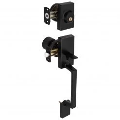 Harney Hardware Residential Door Locks Front Door Handleset With Interior Door Knob Contemporary Style Brooklyn Collection