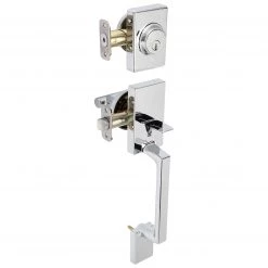 Harney Hardware Residential Door Locks Front Door Handleset With Interior Reversible Lever Contemporary Style Riley Collection