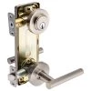 Harney Hardware Interconnected Door Lock Reversible Passage Lever, UL Fire Rated, ANSI 2, Contemporary Style Riley Collection