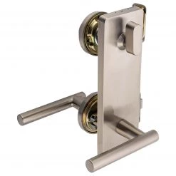 Harney Hardware Interconnected Door Lock Reversible Passage Lever, UL Fire Rated, ANSI 2, Contemporary Style Riley Collection