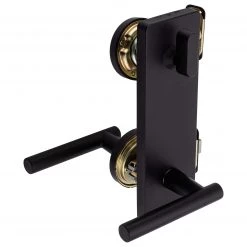 Harney Hardware Interconnected Door Lock Reversible Passage Lever, UL Fire Rated, ANSI 2, Contemporary Style Riley Collection Residential Door Locks