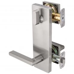 Harney Hardware Residential Door Locks Interconnected Door Lock Reversible Passage Lever, UL Fire Rated, ANSI 2, Contemporary Style Harper Collection