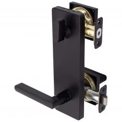 Harney Hardware Interconnected Door Lock Reversible Passage Lever, UL Fire Rated, ANSI 2, Contemporary Style Harper Collection