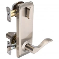 Harney Hardware Interconnected Door Lock Left Handed Passage Lever, UL Fire Rated, ANSI 2, Dakota Collection