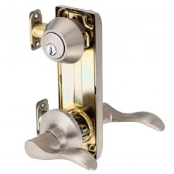 Harney Hardware Interconnected Door Lock Right Handed Passage Lever, UL Fire Rated, ANSI 2, Dakota Collection Residential Door Locks