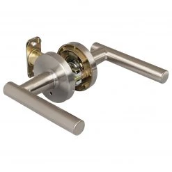 Harney Hardware Door Lever Set Bed / Bath / Privacy Function Contemporary Style Riley Collection Residential Door Locks