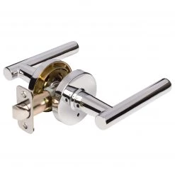 Harney Hardware Door Lever Set Bed / Bath / Privacy Function Contemporary Style Riley Collection