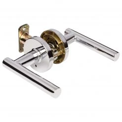 Harney Hardware Door Lever Set Bed / Bath / Privacy Function Contemporary Style Riley Collection