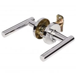 Harney Hardware Door Lever Set Bed / Bath / Privacy Function Contemporary Style Riley Collection