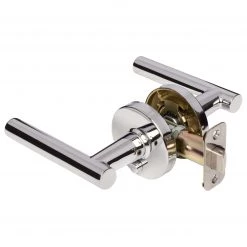 Harney Hardware Door Lever Set Bed / Bath / Privacy Function Contemporary Style Riley Collection