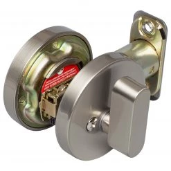 Harney Hardware Keyed Single Cylinder Contemporary Deadbolt, Round Escutcheon Residential Door Locks