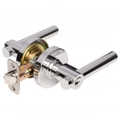 Harney Hardware Door Lever Set Keyed / Entry Function Contemporary Style Riley Collection