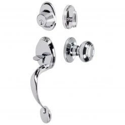 Harney Hardware Front Door Handleset With Interior Door Knob Contemporary Style Callista Collection Residential Door Locks