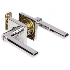 Harney Hardware Door Lever Set Bed / Bath / Privacy Function Contemporary Style Harper Collection