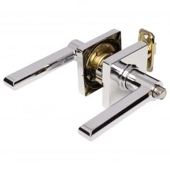 Harney Hardware Door Lever Set Bed / Bath / Privacy Function Contemporary Style Harper Collection