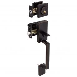 Harney Hardware Front Door Handleset With Interior Reversible Lever Contemporary Style Harper Collection Residential Door Locks