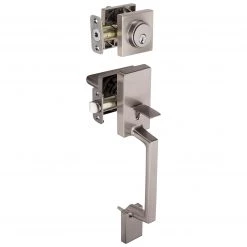 Harney Hardware Front Door Handleset With Interior Reversible Lever Contemporary Style Harper Collection Residential Door Locks