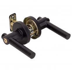 Harney Hardware Residential Door Locks Door Lever Set Keyed / Entry Function Contemporary Style Riley Collection
