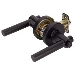 Harney Hardware Residential Door Locks Door Lever Set Keyed / Entry Function Contemporary Style Riley Collection