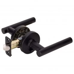 Harney Hardware Door Lever Set Bed / Bath / Privacy Function Contemporary Style Riley Collection Residential Door Locks