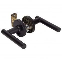 Harney Hardware Door Lever Set Bed / Bath / Privacy Function Contemporary Style Riley Collection Residential Door Locks
