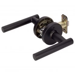 Harney Hardware Door Lever Set Bed / Bath / Privacy Function Contemporary Style Riley Collection Residential Door Locks