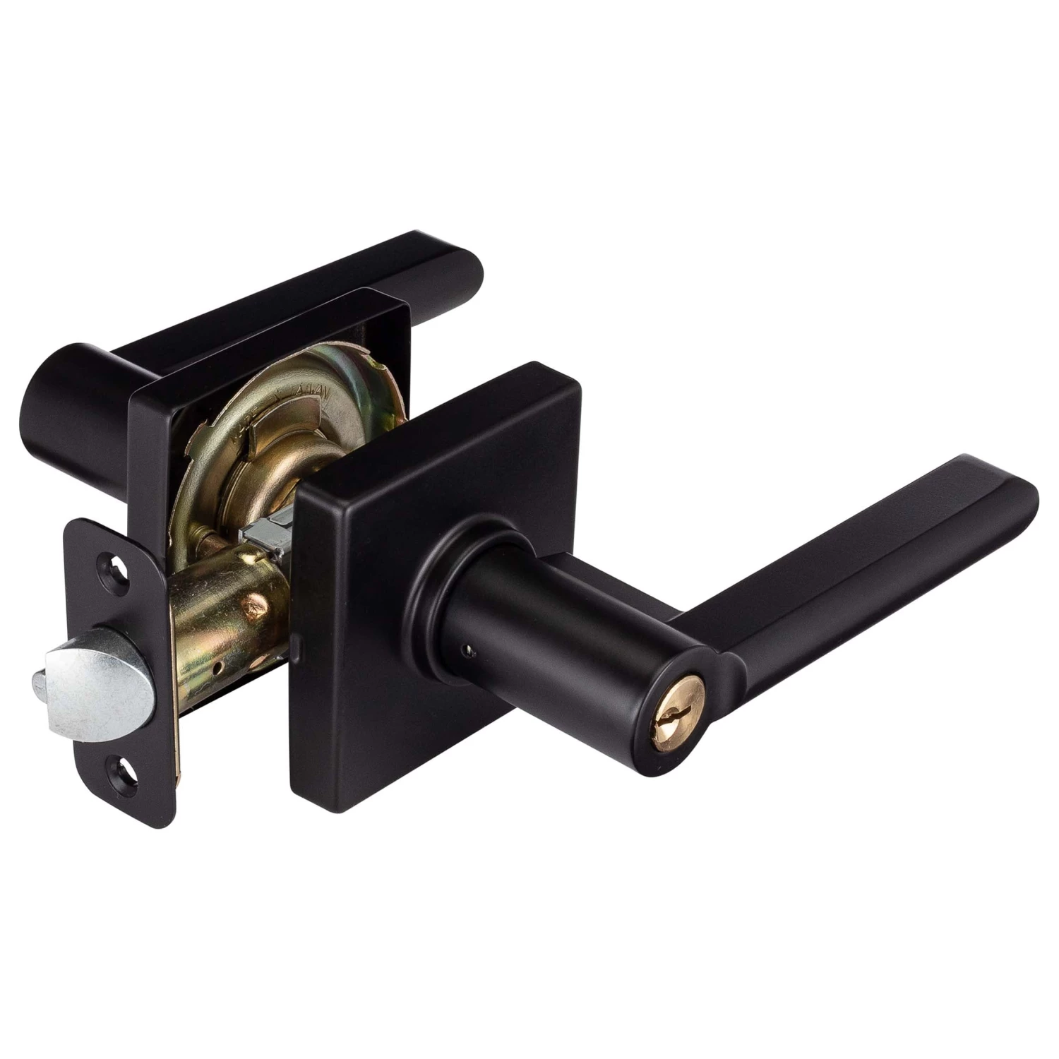 Harney Hardware Door Lever Set Keyed / Entry Function Contemporary Style Harper Collection 1 Harney Hardware Door Lever Set Keyed / Entry Function Contemporary Style Harper Collection