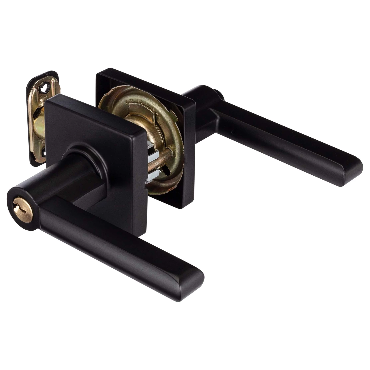 Harney Hardware Door Lever Set Keyed / Entry Function Contemporary Style Harper Collection 2 Harney Hardware Door Lever Set Keyed / Entry Function Contemporary Style Harper Collection
