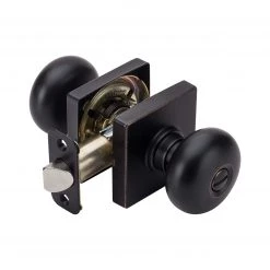 Harney Hardware Door Knob Set Bed / Bath / Privacy Function Contemporary Style Kendall Collection
