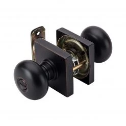 Harney Hardware Door Knob Set Bed / Bath / Privacy Function Contemporary Style Kendall Collection