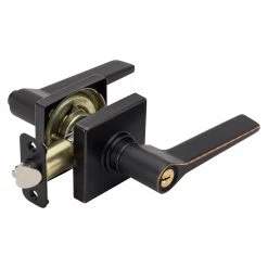 Harney Hardware Door Lever Set Keyed / Entry Function Contemporary Style Palm Collection