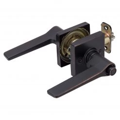 Harney Hardware Door Lever Set Keyed / Entry Function Contemporary Style Palm Collection