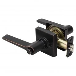 Harney Hardware Door Lever Set Keyed / Entry Function Contemporary Style Palm Collection