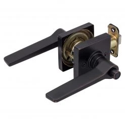 Harney Hardware Residential Door Locks Door Lever Set Bed / Bath / Privacy Function Contemporary Style Palm Collection